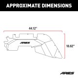 Aries Automotive Jeep Inner Fender Liners for 2020-2024 GLADIATOR, 2018-2024 WRANGLER - 1500550 Wheel Housings, Aluminum, Black Powdercoated, Liner, Front, Left, Right, Jeep, Pair thumbnail 6