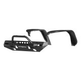 Aries Automotive TrailChaser Front Bumper with Corner Guards, Brush Guards and Fender Flares for 2018-2024 WRANGLER - 2082096 Bumpers, Fabricated, Aluminum, Black Powdercoated, Textured, Front, Center Section, Guard, Flares, Jeep, Kit thumbnail 5