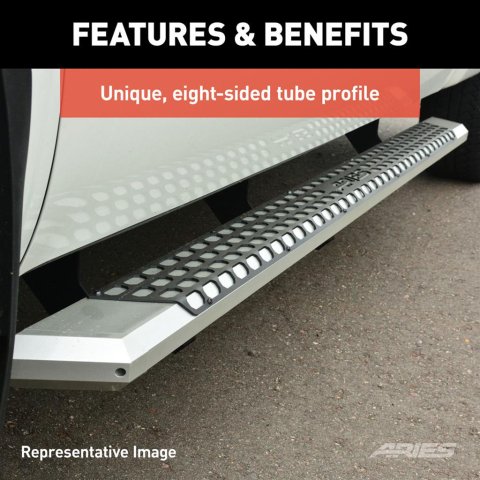 Aries Automotive AdvantEDGE 5.5 in. Side Bars for 2011-2024 DURANGO - 2555053 Step Bars, Aluminum, Chrome, Powdercoated, 5.500 Diameter, 75.00 Length, Dodge, Pair thumbnail 1
