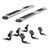 Aries Automotive 6 in. Oval Side Bars 4444027 Step Bars, Stainless Steel, Polished, 6.00 Diameter, 91.00 Length, Ford, Pair thumbnail 4