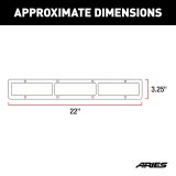 ARIES Automotive Grilles and Grille Inserts PJ20OB Guard Face Plate, Pro Series, 20In, Opn, Bl, 20" OPEN FACE, BLACK thumbnail 3