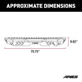 Aries Automotive TrailChaser Rear Bumper with Corner Guards for 2007-2017 WRANGLER, 2018 WRANGLER JK - 2082036 Bumpers, Fabricated, Aluminum, Black Powdercoated, Textured, Rear, Center Section, Guards, Jeep, Kit thumbnail 5