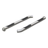 Aries Automotive 3 in. Round Side Bars for 2004-2024 TITAN, 2016-2024 TITAN XD - 209042-2 Step Bars, Stainless Steel, Polished, Diameter, 86.420 Length, Nissan, Pair thumbnail 2