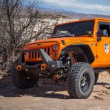 Aries Automotive TrailChaser Front Bumper with Corner and Brush Guards for 2007-2017 WRANGLER, 2018 WRANGLER JK - 2082046 Bumpers, Fabricated, Aluminum, Black Powdercoated, Textured, Front, Center Section, Guards, Guard, Jeep, Kit thumbnail 2