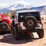Aries Automotive TrailCrusher Rear Bumpers for 2007-2017 WRANGLER, 2018 WRANGLER JK - 2157000 Bumper, Fabricated, Steel, Black Powdercoated, Rear, Jeep, Each thumbnail 2