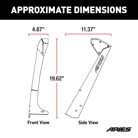 ARIES Automotive - Light Mount Brackets for 1997-2006 WRANGLER 15915 Auxiliary Brackets, Jeep Roof Rack, 97-06 Wrangler TJ thumbnail 4