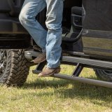 Aries Automotive ActionTrac Powered Running Boards for 1999-2016 F-250 SUPER DUTY, F-350 2008-2016 F-450 DUTY - 3048324 Power Boards, ActionTrac, Aluminum, Black Powdercoated, Ford, Crew Cab, Kit thumbnail 2