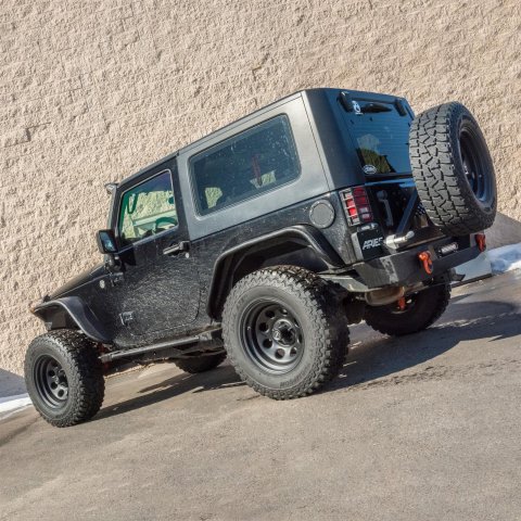 Aries Automotive Fender Liners for 2007-2017 WRANGLER, 2018 WRANGLER JK - 2500350 Splash Guard, Aluminum, Black Powdercoated, Jeep, JK, Rear, Pair