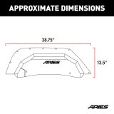 Aries Automotive Fender Liners for 2007-2017 WRANGLER, 2018 WRANGLER JK - 2500350 Splash Guard, Aluminum, Black Powdercoated, Jeep, JK, Rear, Pair thumbnail 4