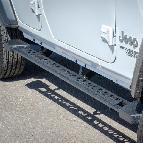 Aries Automotive Rocker Steps 2074118 Nerf Bars and Step Bars, Carbon Steel, Black Powdercoated, Textured, 73.750 in. Length, Jeep, Pair