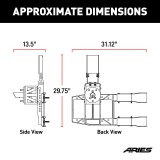 ARIES Automotive Spare Tire Carriers 2563001 HD Carrier 2018-2019 Jeep Wrangler JL thumbnail 2