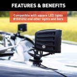 Aries Automotive Universal Clamp-On Hood LED Light Brackets 1110315 Auxillary Mount Brackets, For Led Lights, Stainless, Pair thumbnail 4