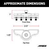 Aries Automotive Universal Clamp-On Hood LED Light Brackets 1110315 Auxillary Mount Brackets, For Led Lights, Stainless, Pair thumbnail 7