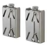 Aries Automotive Headache Rack Stake Pocket Anchors 2090613 and Window Guard Components, Stainless Steel, Natural, Mounting Bracket, Anchors, Pair thumbnail 4