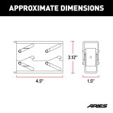 Aries Automotive Headache Rack Stake Pocket Anchors 2090613 and Window Guard Components, Stainless Steel, Natural, Mounting Bracket, Anchors, Pair thumbnail 6