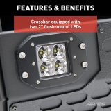 Aries Automotive AdvantEDGE 5.5 in. Bull Bars 2164103 Grille Guards, Bar, Black, Chevy, GMC, W/Led, Each thumbnail 4