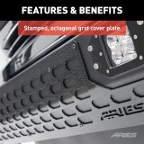 Aries Automotive AdvantEDGE 5.5 in. Bull Bars 2164103 Grille Guards, Bar, Black, Chevy, GMC, W/Led, Each thumbnail 5