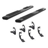 Aries Automotive 6 in. Oval Side Bars 4445007 Step Bars, Aluminum, Black Powdercoated, Gloss, 6.00 Diameter, 75.00 Length, Chevrolet, GMC, Pair thumbnail 3