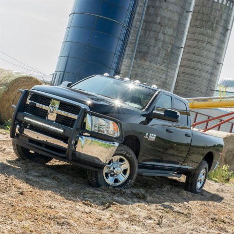 Aries Automotive Pro Series Grille Guards 2170026 Guards, Series, Steel, Black Textured Powdercoat, LED Light Bar, Ram, Each thumbnail 1