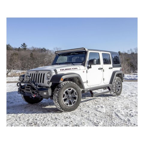 Aries Automotive ActionTrac Powered Running Boards for 2007-2017 WRANGLER, 2018 WRANGLER JK - 3036570 Power Boards, ActionTrac, Aluminum, Black Powdercoated, Jeep, 4-door, Kit thumbnail 3