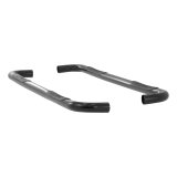 Aries Automotive 3 in. Round Side Bars 214013 Step Bars, Stainless Steel, Black Powdercoated, Gloss, 3.00 Diameter, 85.630 Length, Chevrolet, GMC, Pair thumbnail 2