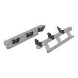 Aries Automotive ActionTrac Mounting Brackets for 2007-2021 TUNDRA - 3025151 Running Board Component, Bracket, ActionTrac, Black Powdercoated, Toyota, Kit thumbnail 1