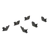 Aries Automotive ActionTrac Mounting Brackets for 2007-2021 TUNDRA - 3025151 Running Board Component, Bracket, ActionTrac, Black Powdercoated, Toyota, Kit thumbnail 2