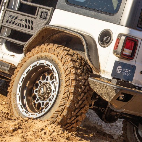 Aries Automotive Jeep Inner Fender Liners for 2018-2024 WRANGLER - 2500550 Wheel Housing, Aluminum, Black Powdercoated, Rear Left, Right Inner, Jeep, Pair