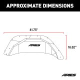 Aries Automotive Jeep Inner Fender Liners for 2018-2024 WRANGLER - 2500550 Wheel Housing, Aluminum, Black Powdercoated, Rear Left, Right Inner, Jeep, Pair thumbnail 8