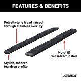 Aries Automotive Ascentstep Running Boards 2057991 Boards, 91 in,, Black, Pair thumbnail 7