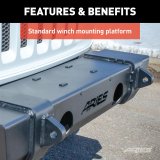 Aries Automotive TrailCrusher Front Bumpers for 2020-2024 GLADIATOR, 2018-2024 WRANGLER - 2156002 Bumper, TrailCrusher, Jeep, Black, Each thumbnail 3