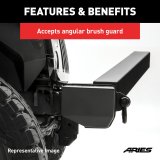 Aries Automotive TrailCrusher Front Bumpers for 2020-2024 GLADIATOR, 2018-2024 WRANGLER - 2156002 Bumper, TrailCrusher, Jeep, Black, Each thumbnail 6