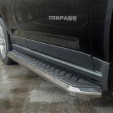 Aries Automotive AeroTread Running Boards 2051008 Boards, Aluminum/Stainless Steel, Polished, Full Length, 67.00 in. Length, Jeep, Pair thumbnail 2
