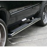 Aries Automotive 6 in. Oval Side Bars 4444002 Step Bars, Stainless Steel, Polished, 6.00 Diameter, 75.00 Length, Chevrolet, GMC, Pair thumbnail 2