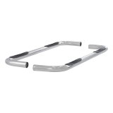 Aries Automotive 3 in. Round Side Bars 204039-2 Nerf and Step Bars, Bars, Stainless Steel, Polished, Chevrolet, GMC, Pair thumbnail 2