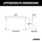 ARIES Automotive License Plate Mounting Brackets 2169000 Bracket, AdvantEDGE Bull Bar thumbnail 4