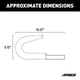 Aries Automotive Bolt-On Tow Hooks for 1987-2015 WRANGLER - 15600TW Hooks, Steel, Black Powdercoated, 9.00 lbs. Loading Rate, Front, Rear, Jeep, Each thumbnail 5