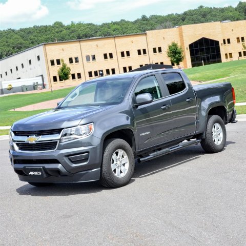 Aries Automotive 4 in. Oval Side Bars S224051 Step Bars, Steel, Black Powdercoated, Gloss, 4.00 Diameter, 80.500 Length, Chevrolet, GMC, Pair