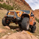Aries Automotive TrailCrusher Front Bumper Corner Guards with LEDs 2081205 Guards, Aluminum, Black Powdercoated, Textured, Front, Jeep, Pair thumbnail 1