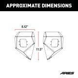 Aries Automotive TrailCrusher Front Bumper Corner Guards with LEDs 2081205 Guards, Aluminum, Black Powdercoated, Textured, Front, Jeep, Pair thumbnail 4