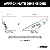 ARIES Automotive Light Bars, Pods and Fog Lights 1501302 Hood Light, 1997 - 2006 Jeep Wrangler thumbnail 2