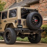 Aries Automotive TrailChaser Rear Bumper with Corner Guards and LEDs for 2007-2017 WRANGLER, 2018 WRANGLER JK - 2082061 Bumpers, Fabricated, Aluminum, Black Powdercoated, Textured, Rear, Center Section, Guards, Jeep, Kit thumbnail 1