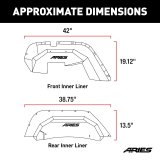 Aries Automotive Jeep Inner Fender Liners for 2007-2017 WRANGLER, 2018 WRANGLER JK - 2500450 Wheel Housing, Aluminum, Black Powdercoated, Front, Rear, Jeep, Set of 4 thumbnail 4