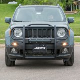 Aries Automotive Pro Series Grille Guards for 2015-2018 RENEGADE - 2170031 Guards, Series, Steel, Black Textured Powdercoat, LED Light Bar, Jeep, Each thumbnail 1