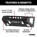 Aries Automotive TrailChaser Front Bumpers for 2020-2024 GLADIATOR, 2018-2024 WRANGLER - 2081003 Bumpers, Steel, Black Powdercoated, Textured, Fabricated, Front, Center Section, Jeep, Each thumbnail 3