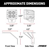 ARIES Automotive - Light Bars, Pods and Fog Lights for 2020-2025 GLADIATOR, 2018-2025 WRANGLER 1501305 LED Windshield 2018-2019 Jeep Wrangler JL thumbnail 4