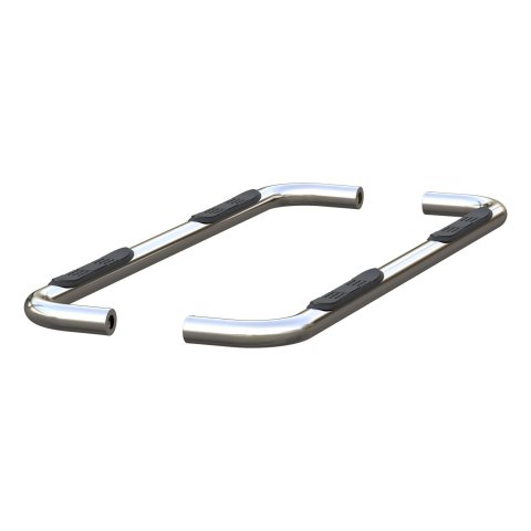 Aries Automotive 3 in. Round Side Bars 204054-2 Nerf and Step Bars, Stainless Steel, Polished, 3.00 Diameter, Chevrolet, GMC, Pair thumbnail 1
