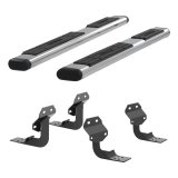 Aries Automotive 6 in. Oval Side Bars 4444042 Step Bars, Stainless Steel, Polished, 6.00 Diameter, 75.00 Length, Ford, Pair thumbnail 3