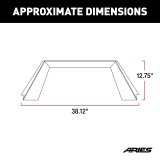 Aries Automotive TrailCrusher Angular Brush Guards for 2020-2025 GLADIATOR, 2007-2025 WRANGLER, 2018 WRANGLER JK - 2081101 Grille Guards, Aluminum, Black Powdercoated, Textured, Guard, Front, Jeep, Each thumbnail 8