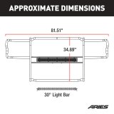 Aries Automotive Pro Series Grille Guards for 2015-2020 F-150 - 2170012 Guards, Series, Steel, Black Textured Powdercoat, LED Light Bar, Ford, Each thumbnail 5